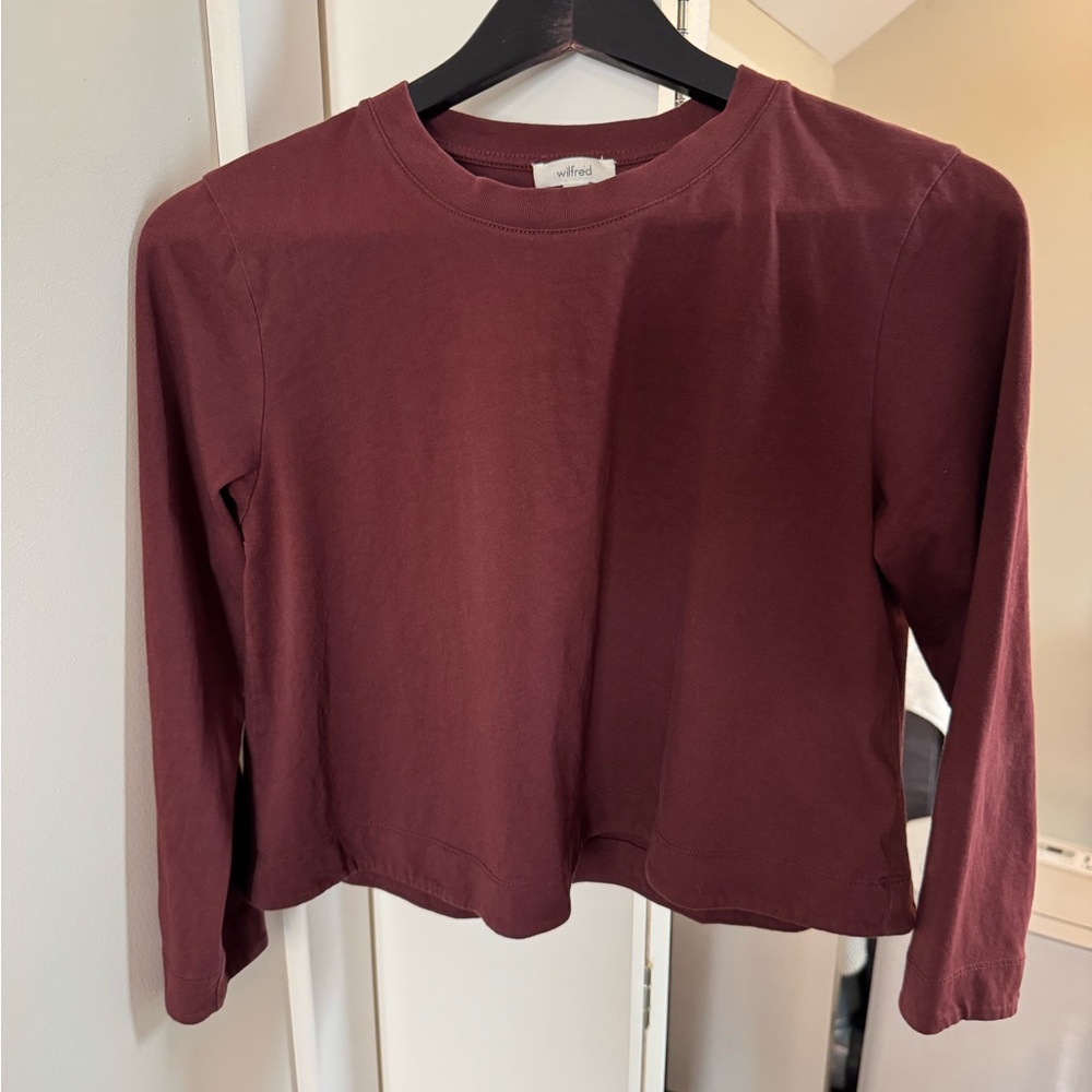 Wilfred EUC Deep Red Long Sleeve Top